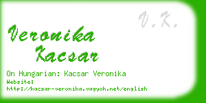 veronika kacsar business card